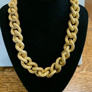 Vintage Chunky Textured  Chain Choker GoldTone